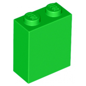 steen 1x2x2 met nophouder aan de binnenkant bright green